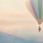 The Art of Detachment, Let it Go, Letting Go concept woman in hot air balloon